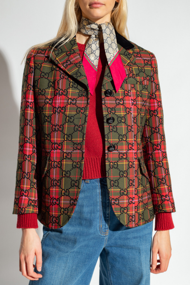 24AW new/GUCCI チェック柄ラメウールジャカードブレザー Blazer 24AW new/GUCCI チェック柄ラメウールジャカードブレザー Blazer